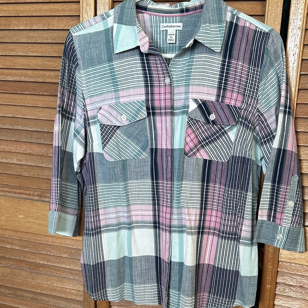 Croft and Barrow Multicolor Plaid Shirt